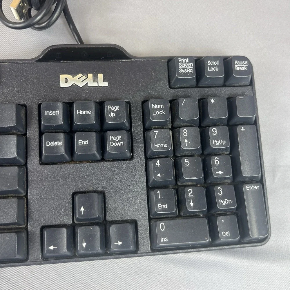 Dell SK-8115 Wired USB Keyboard Black English QWERTY Plug-Play Used